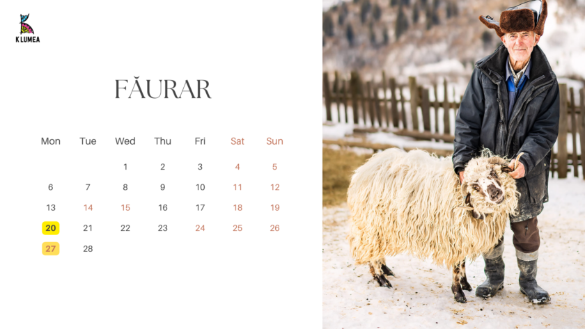 Minimal Calendar in White Green Brown Floral Watercolor